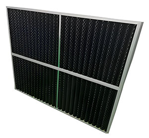 Folded Activated Carbon Primary Filter 592*592*46 1250m³/h 0.97m²