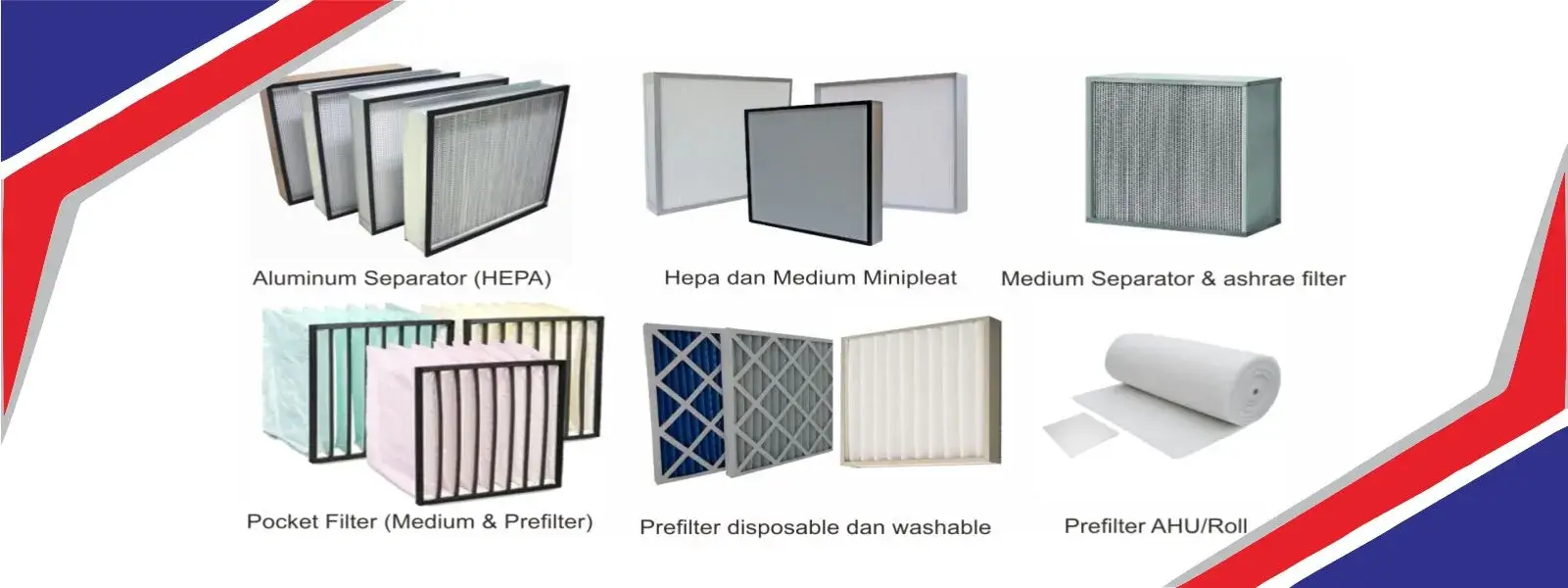 JUAL FILTER HEPA , MEDIUM dan FILTER AHU