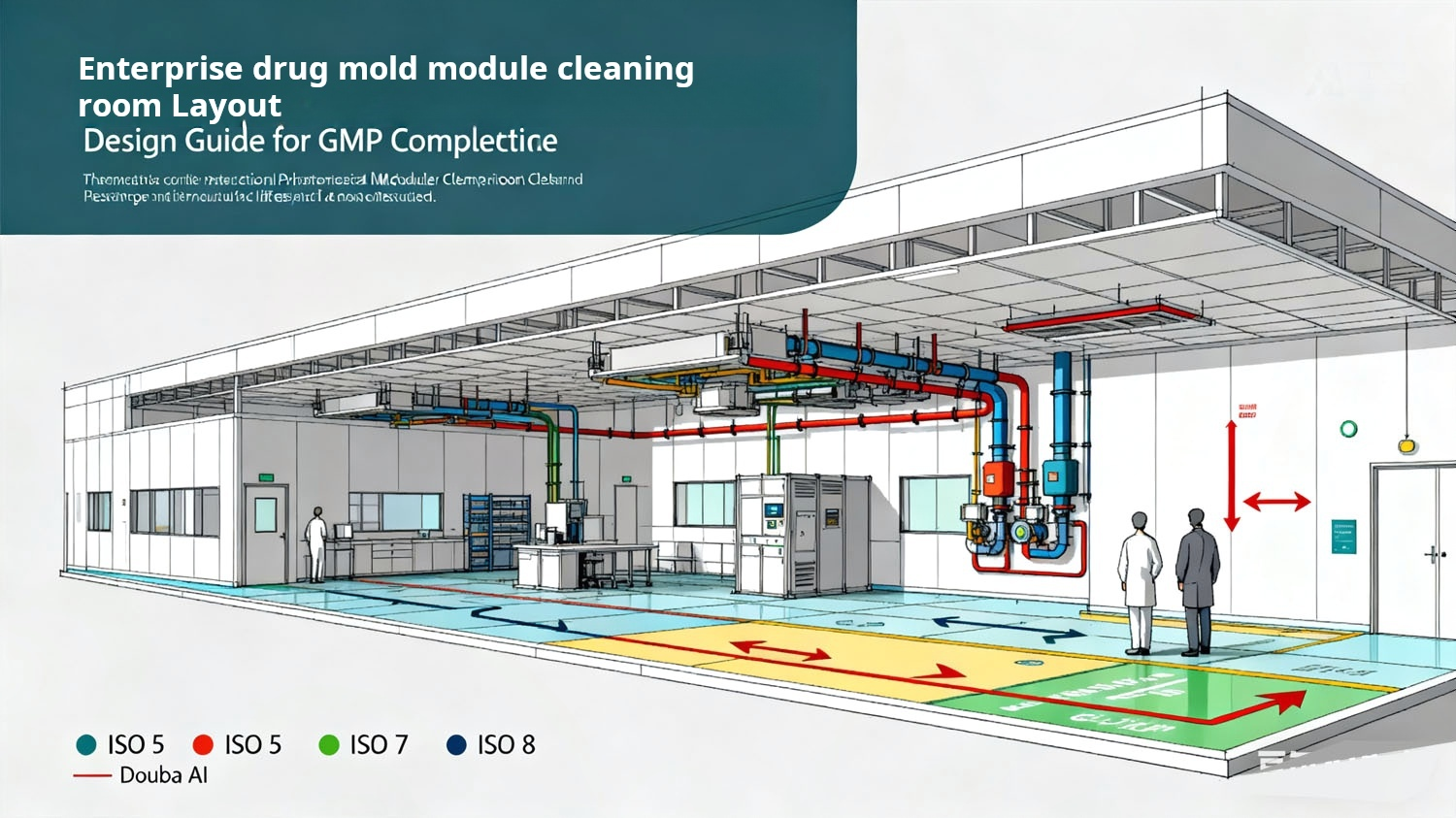 Pharmaceutical Modular Cleanroom Layout.png Pharmaceutical Modular Cleanroom Layout Design Diagram