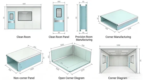 Precision manufacturing process requirements for cleanroom panel dimensions